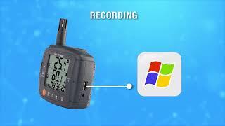 AZ 88081 Big display humidity and temperature datalogger, AZ 88061 Big display dual RTD datalogger