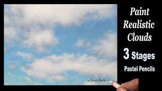 Pastel Painting ~ How to paint Realistic Clouds | Pastel pencil Tutorial with narration.