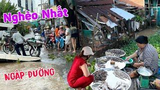 Nước quá lớn ngập đường xóm chài Chợ nghèo nhất Cần Thơ