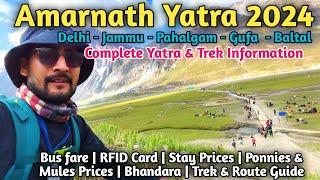 Amarnath Yatra 2024 Complete information | Delhi to Amarnath Gufa | Amarnath Yatra Pahalgam route