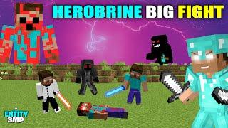 HEROBRINE BIGGEST FIGHT WITH DARK HEROBRINE  GIANT STEVA IS IN OUR WORLD | ENTITY SMP SEASON 3