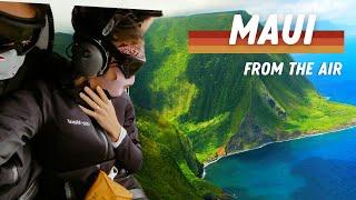 TALLEST SEA CLIFFS IN THE WORLD  [Maui Open Door Helicopter to Molokai]