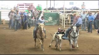 Tanner McElhaney at Duvall's Steer Wrestling Jackpot Open Shootout