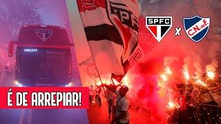 É DE ARREPIAR! | NENHUMA TORCIDA FAZ ISSO! CHEGADA DO ÔNIBUS | SÃO PAULO x NACIONAL | LIBERTADORES