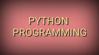 Python Programming Tutorial For Begginers||PART-1