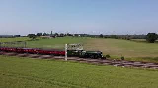 Flying Scotsman at Polesworth drone 2023