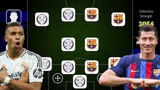 REAL MADRID X BARCELONA! BEST EL CLASICO SQUAD!!  EFOOTBALL 2025 MOBILE