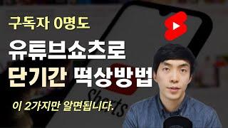 유튜브쇼츠로 구독자 0명도 빠르게 터지는 쇼츠 알고리즘 2가지