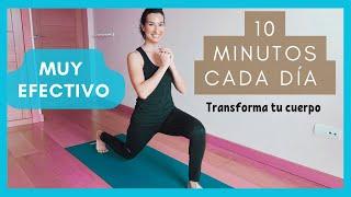 EJERCICIO FÁCIL MUY EFECTIVO en CASA‍️TRANSFORMA TU CUERPO!10 MIN al DÍA @LauraViveSimple