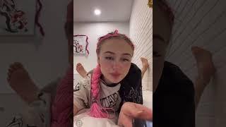 Beautiful Pink Hair Girl Teases You With Her Feet Tiktok Feet Live