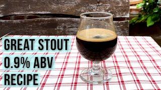 How to brew a 0.9% stout that tastes great - low ABV beer - grain to glass video