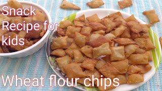 గోధుమ పిండి చిప్స్ తయారీ | wheat flour snack recipe | Andhra snack recipe for kids |