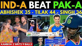 INDIA-A BEAT PAK-A | ABHISHEK 35 TILAK 44 SINGH 36 | T20 EMERGING ASIA CUP 2024 | CRYING REACTIONS