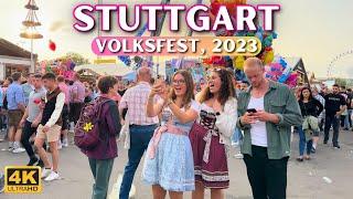 Amazing Cannstatter Volksfest 2023  | Stuttgart Oktoberfest Tour in 4k