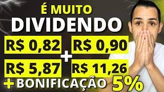 NOVOS DIVIDENDOS DE NOVEMBRO (BONIFICAÇÃO e MEGA DIVIDENDO) 10 AÇÕES PARA RECEBER DIVIDENDOS