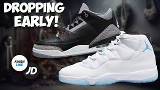 DROPPED EARLY Jordan 11 Legend Blues Jordan 3 Black Cement EA & More Raffles Opening!