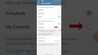 How to hide phone number on Telegram