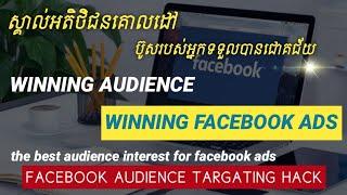 The best Audience Interests for facebook ads - មាន facebook audience targeting ចំនួន 2 ដែលប៊ូសជោគជ័យ