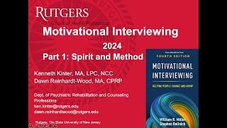 Motivational Interviewing Part 1 of 2: Spirit and Method (2024 - 4th edition)