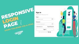 Build a Responsive Login Page with Tailwind CSS – HTML Tutorial for Beginners