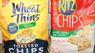 Wheat Thins Toasted Chips Garden Valley Veggie & Ritz Toasted Chips Sour Cream and Onion Review