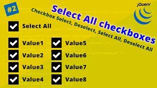 How to implement "select all" check box in HTML | Select All checkboxs  || Check/Uncheck all