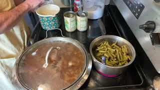 What’s For Supper Tonight Y’all. Hamburger Steak & Gravy, Green Beans, Mashed Potatoes. Yum! Yum!