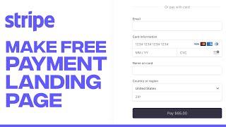 How To Make A Free Payment Landing Page Using Stripe | Quick & Easy Tutorial 2022