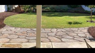 DIY Concrete Stepping Stone Patio-How to make your own stepping stones
