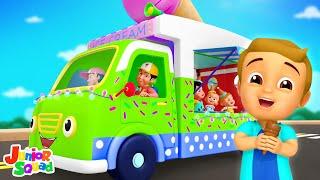 Wheels On The Ice Cream Truck, Car Cartoon Videos for Kids & Fun Song