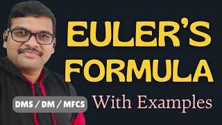 Euler's Formula in Discrete Mathematics || Connected Graph || Planar Graph || Regions || DMS