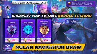 Let's Take Double 11 Skins at Cheapest Price | New Tips | NOLAN THE NAVIGATOR DRAW !!