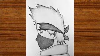 Easy Anime drawing | Step by step anime drawing | Anime drawing for beginners | how to draw Kakashi