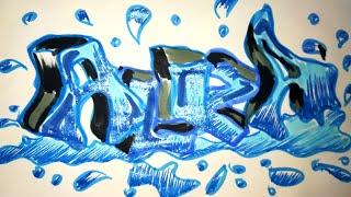 Aliza | Name Art | Stylish Letters | Draw melted Ice Letters | Drawing and Writing Techniques
