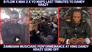 HEARTFELT TRIBUTE SONGS BY B FLOW, MACKY2, AND YO MAPS AT DANDY KRAZY’S FUNERAL CEREMONY