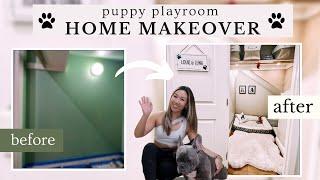 *EXTREME* ROOM MAKEOVER: DIY PUPPY PLAY ROOM | BEFORE & AFTER