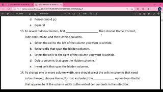 CSM 184 Objective Questions 1 to 30