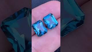 Natural London Blue topaz Pair #topazswissblue #topaz #gemstone #youtube #shorts