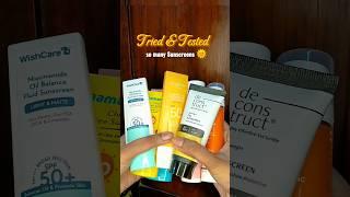 Top 5 Sunscreens for Oily Acne Prone Skin| Affordable Sunscreen under 500 #sunscreen #acneproneskin