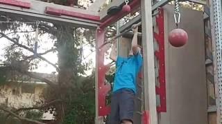 Kai Beckstrand Backyard American Ninja warrior course