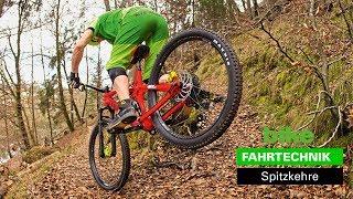 MTB-Fahrtechnik: Spitzkehre / Hinterrad versetzen lernen