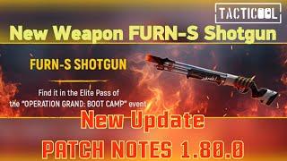TACTICOOL NEW UPDATE NEW WEAPON FURE-S Shotgun｜PATCH NOTES 1.80.0#tacticool#tacticoolgame#panzerdog