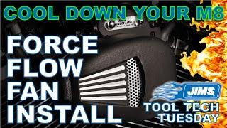 COOL YOUR HARLEY - JIMS Force Flow Fan Install - Tool Tech Tuesday - Kevin Baxter - Baxters Garage