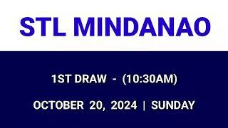 STL MINDANAO 1st draw result today 10:30AM result morning Philippines October 20, 2024 Sunday