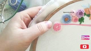 Nakış teknikleri | burgu zincir tekniği | embroidery | Brezilya nakışı