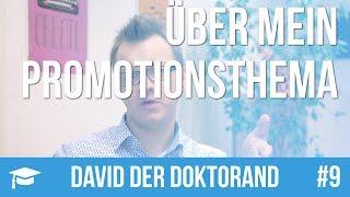 David der Doktorand #9  – Über mein Promotionsthema