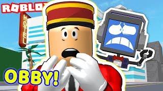 ESCAPE EVIL HOTEL OBBY in Roblox!  Part 2 ► Fandroid the Musical Robot!