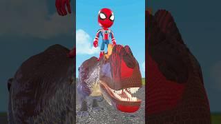 Dinosaurs rescue spiderman roblox | Hulk attacks dinosaur #shorts #spiderman #roblox #marvel #dc