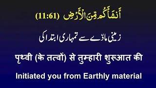 Man created from the elements of Earth - Allama Syed Abdullah Tariq