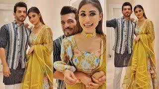 EXCLUSIVE : Arjun Bijlani & Mouni Roy at Meet Bros House for Diwali Party 